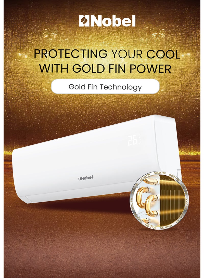 Nobel "NOBEL 18,000 BTU Cooling Only Air Conditioner – Rotary Compressor, R410A Refrigerant, Gold Fin, Auto Restart, Energy Efficient - NSAC18TN " 2500 W NSAC18TN White - Image 5