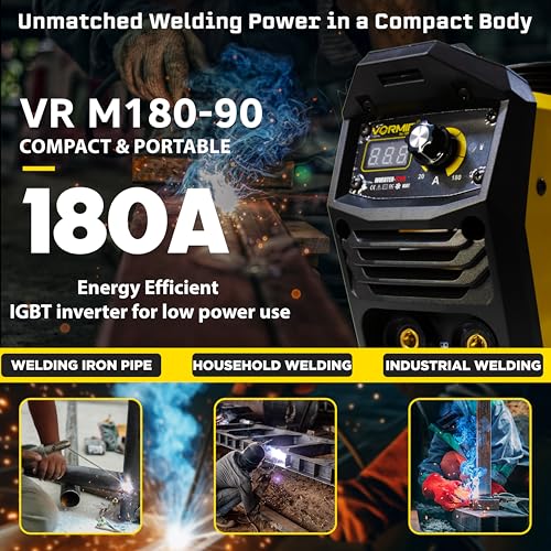 IBELL TOOLS iBELL VORMIR VR M180-90 Inverter Welding Machine | 180A Portable MMA/ARC Stick Welder | IGBT Technology, Hot Start, Anti-Stick, Arc Force | 220V,1-Year Warranty - Image 2