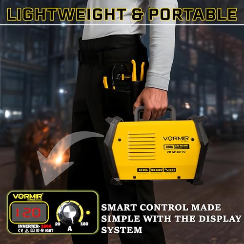 IBELL TOOLS iBELL VORMIR VR M180-90 Inverter Welding Machine | 180A Portable MMA/ARC Stick Welder | IGBT Technology, Hot Start, Anti-Stick, Arc Force | 220V,1-Year Warranty - Image 4