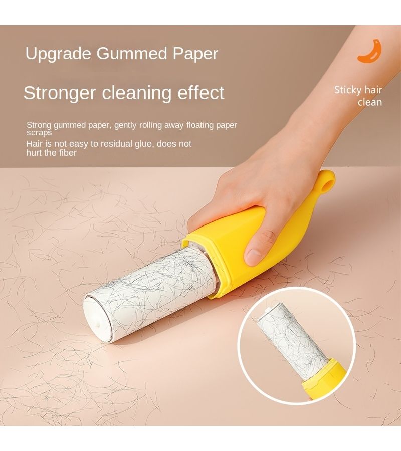 Green Banana Shaped Cat Cartoon Lint Remover Double Sided Clothes Brush Fabric Shaver - Image 4