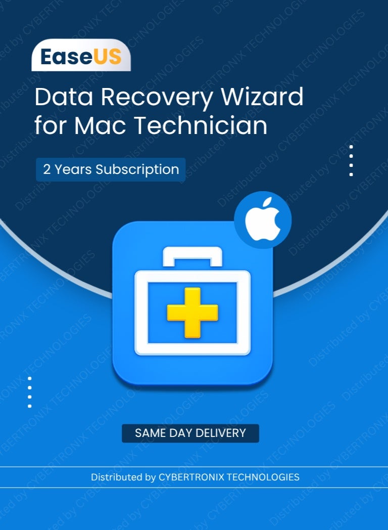 EaseUS Data Recovery Wizard for Mac Technician | Unlimited Devices 2 Year | Digital License | SAME DAY DELIVERY