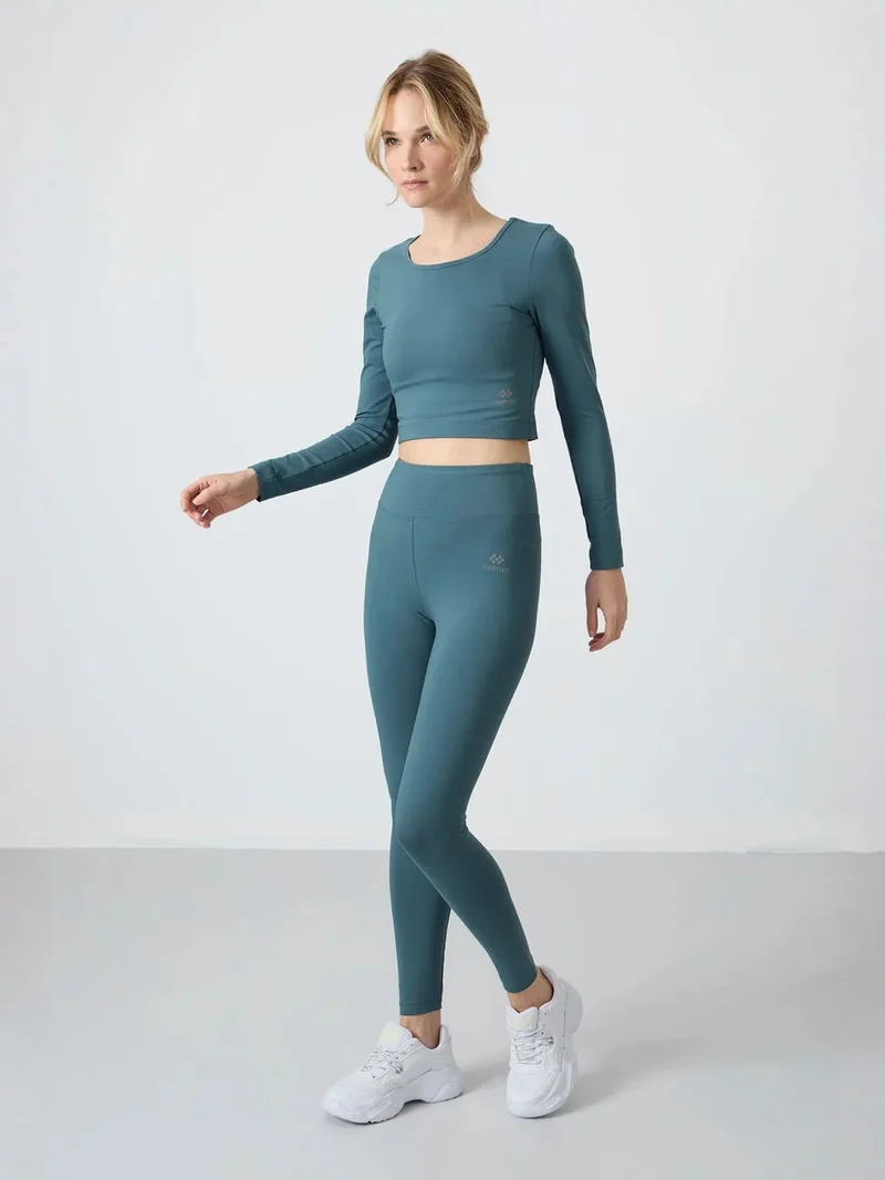 تومي لايف TOMMY Cotton Elastane Crop T-Shirt And Leggings Set