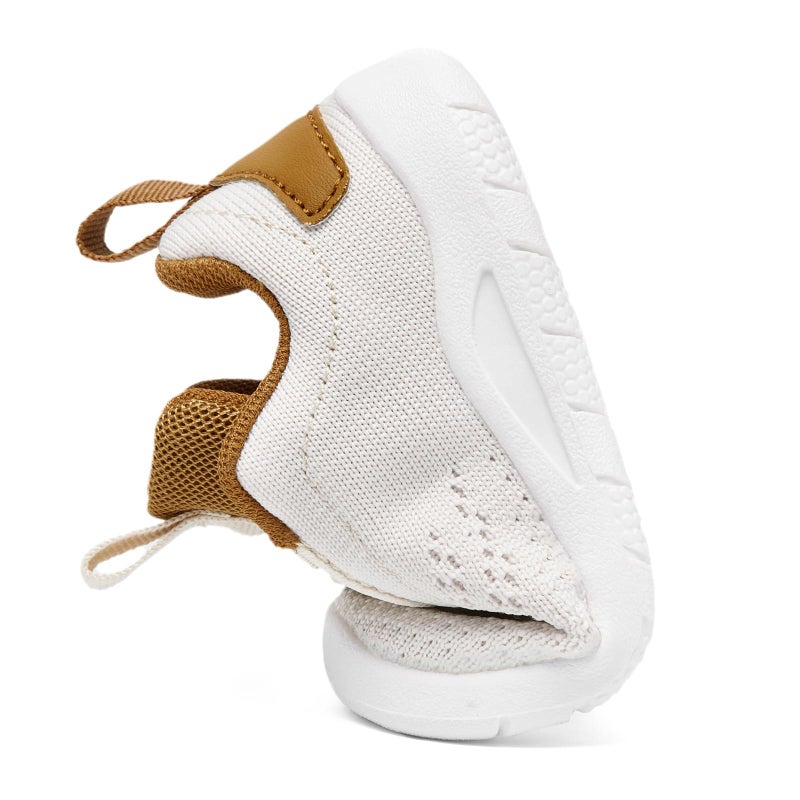 MORENDL Toddler Sneakers Baby Slip On Walking Shoes Non-Slip Breathable Boys & Girls Running Shoes Infant Tennis Shoes Beige Brown 12-15 Months Size 5 - Image 5