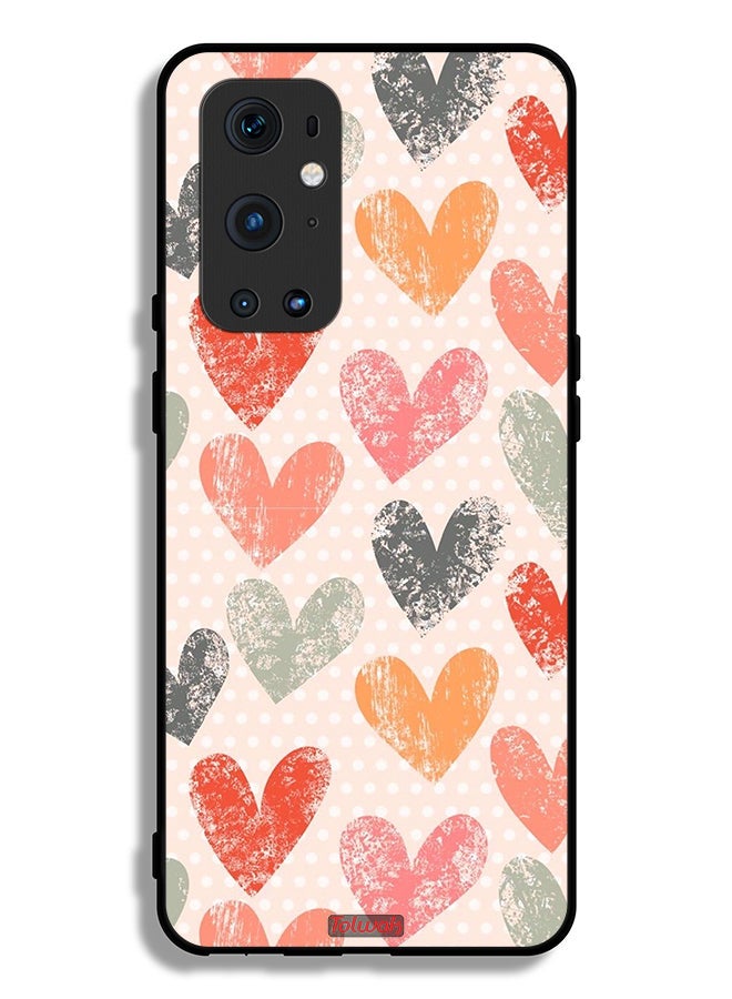 Tolwak OnePlus 9 Pro 5G Protective Case Cover Hearts Art - Image 2