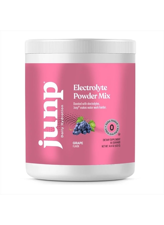 JUNP Hydration Electrolyte Powder, Electrolytes Drink Mix, Hydration Mix, Sugar Free, Gluten Free, 0 Calories, 0 Carbs, Keto Friendly, NON - GMO, Kosher, 90 Servings. (Grape)  - Image 2