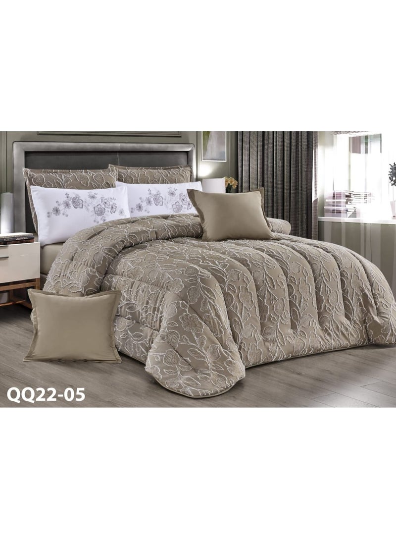 Moon Double quilt set, summer mattress, 6 pieces, medium fixed filling, size 230 x 250 
