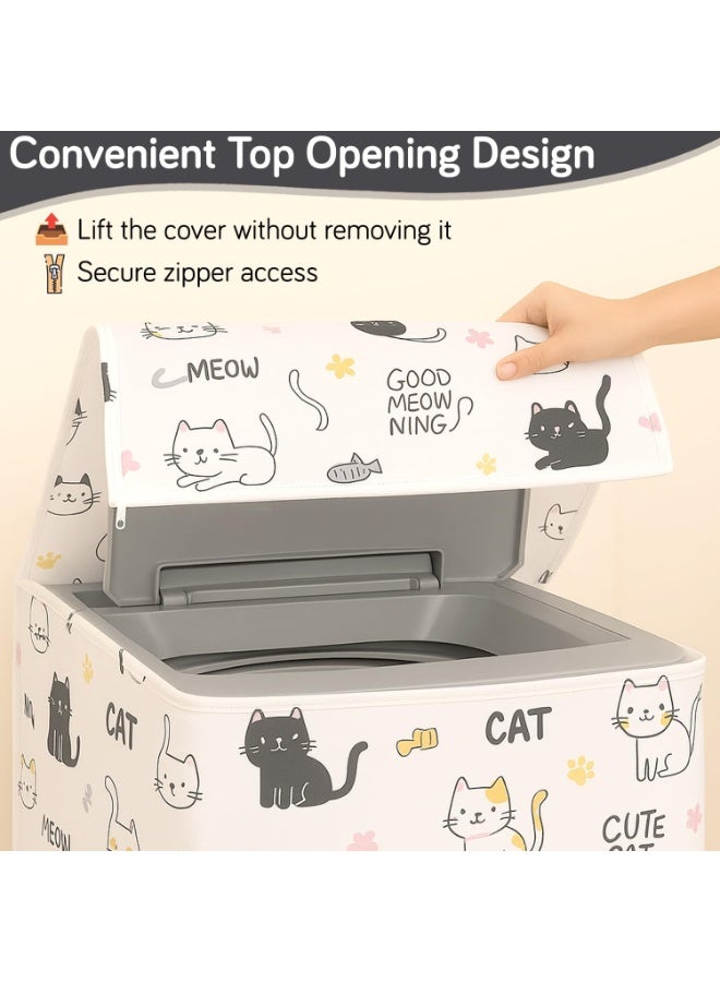 Multi-Color Automatic Washing Machine Cover – Waterproof, Dustproof & Sun Protection ( TOP LOAD ) - Image 4