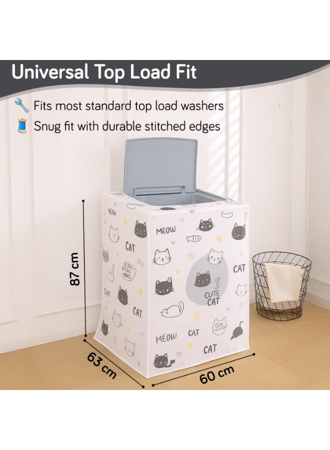Multi-Color Automatic Washing Machine Cover – Waterproof, Dustproof & Sun Protection ( TOP LOAD ) - Image 5