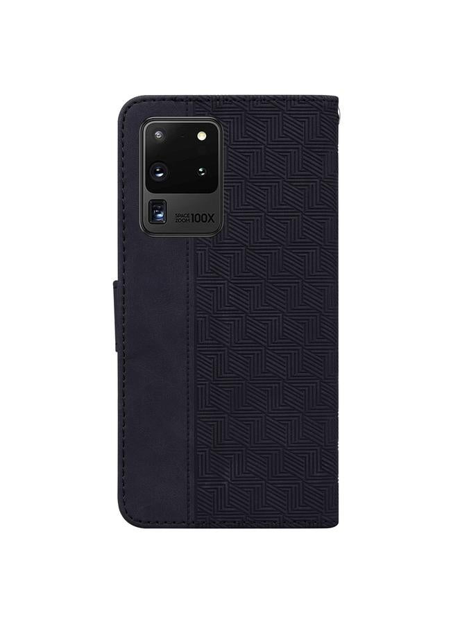 اس-توب جراب لهاتف Samsung Galaxy S20 Ultra مصنوع من الجلد المنقوش هندسيًا - Image 3