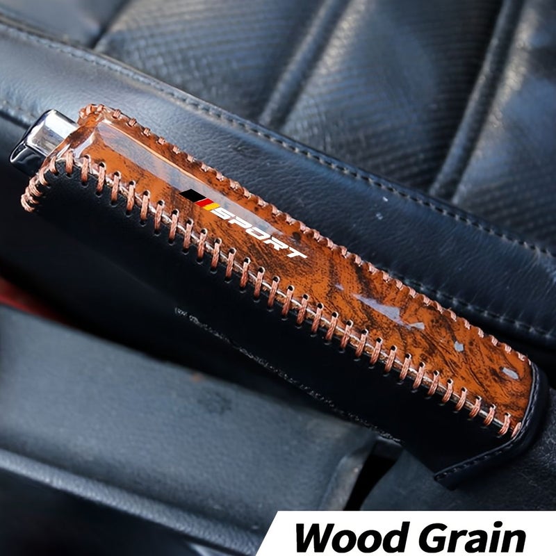 1pc Handbrake Cover Wood Color For Vehicle Protective Gear Shift Lever Trim - Image 5