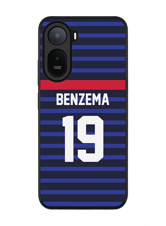 Stylizedd Rugged Case for Xiaomi Redmi A7 Pro 4G / Poco C81 / Poco C81 Pro / Poco C85x 5G- Slim Fit Hybrid Rubber Cover Football - France, Benzema