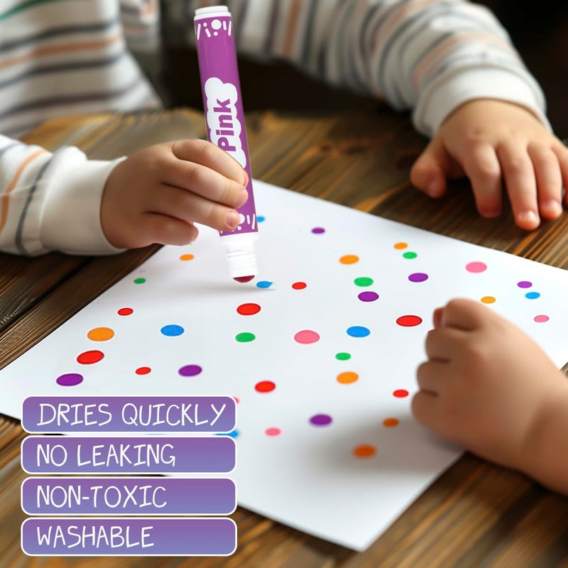 DOSEWART Bingo Markers 16 Color Bingo Daubers Washable Bingo Markers Drawing Coloring Arts and Crafts Supplies Dot Paint Marker Set - Image 4