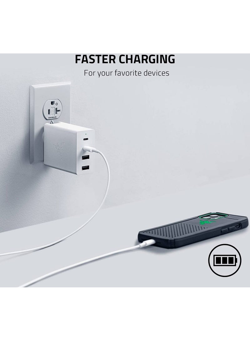 Razer USB-C 130W GaN Portable and Powerful Travel Charger - White - Image 4