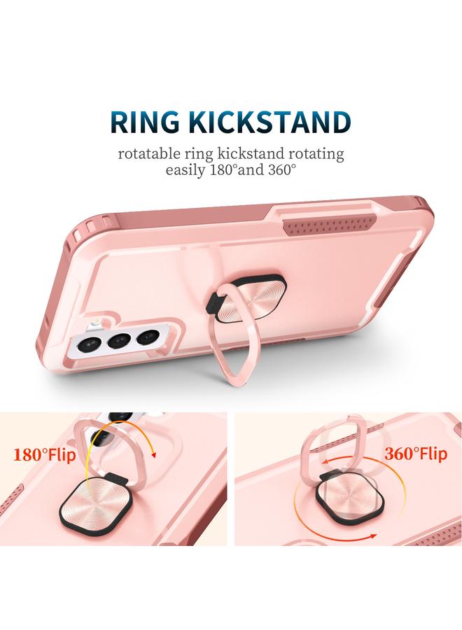 اس-توب جراب لهاتف Samsung Galaxy S21 5G 3 في 1 حامل حلقي من الكمبيوتر الشخصي + جراب هاتف TPU - Image 2