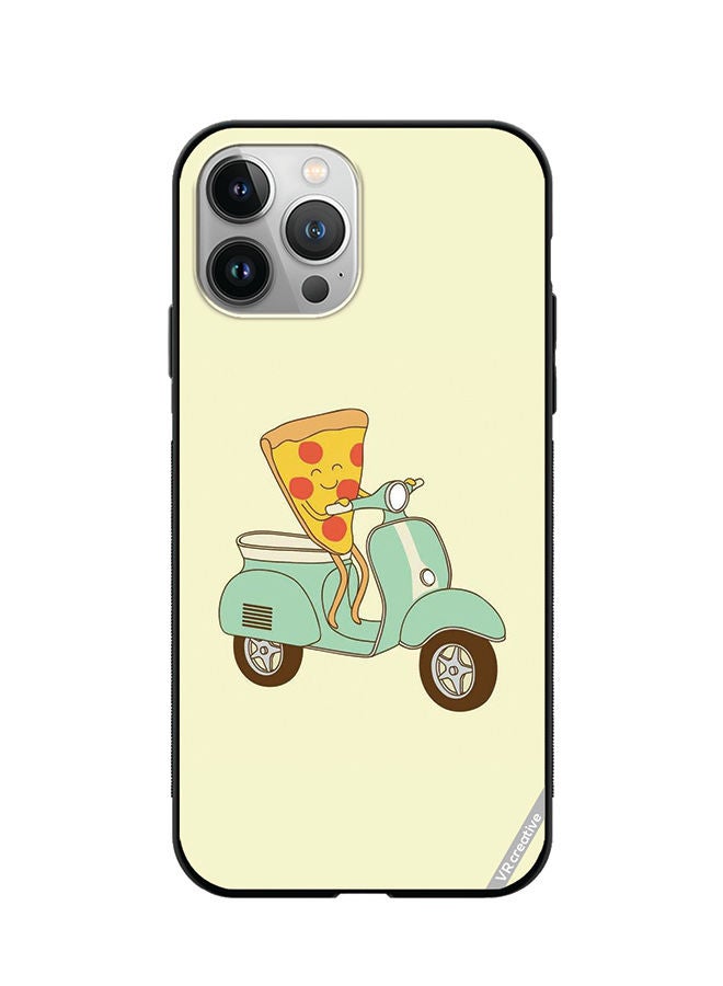 VR CREATIVE Protective Case Cover For Apple iPhone 11 Pro Max Pizza Riding Scooter Design Multicolour - Image 1