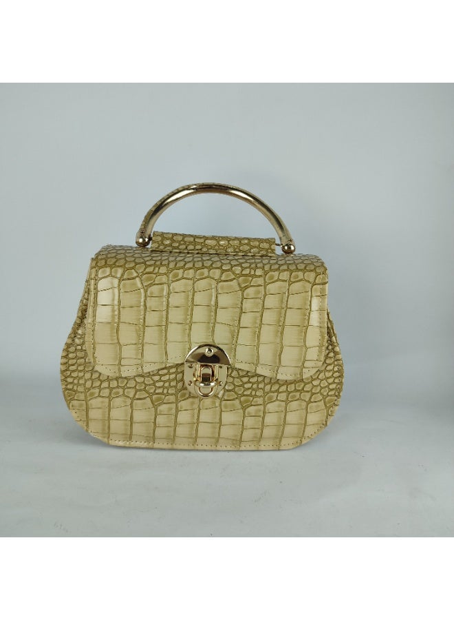 Women's handbag, beige leather, size 22 * ​​19 - Image 1