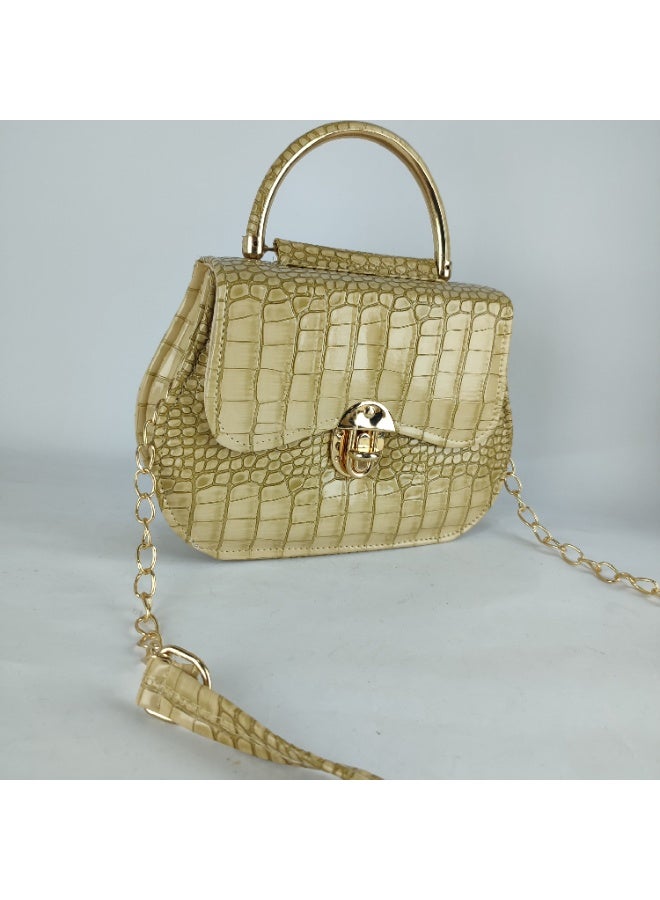 Women's handbag, beige leather, size 22 * ​​19 - Image 2