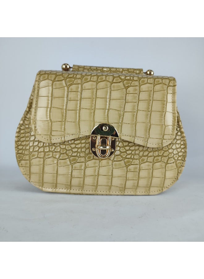 Women's handbag, beige leather, size 22 * ​​19 - Image 3