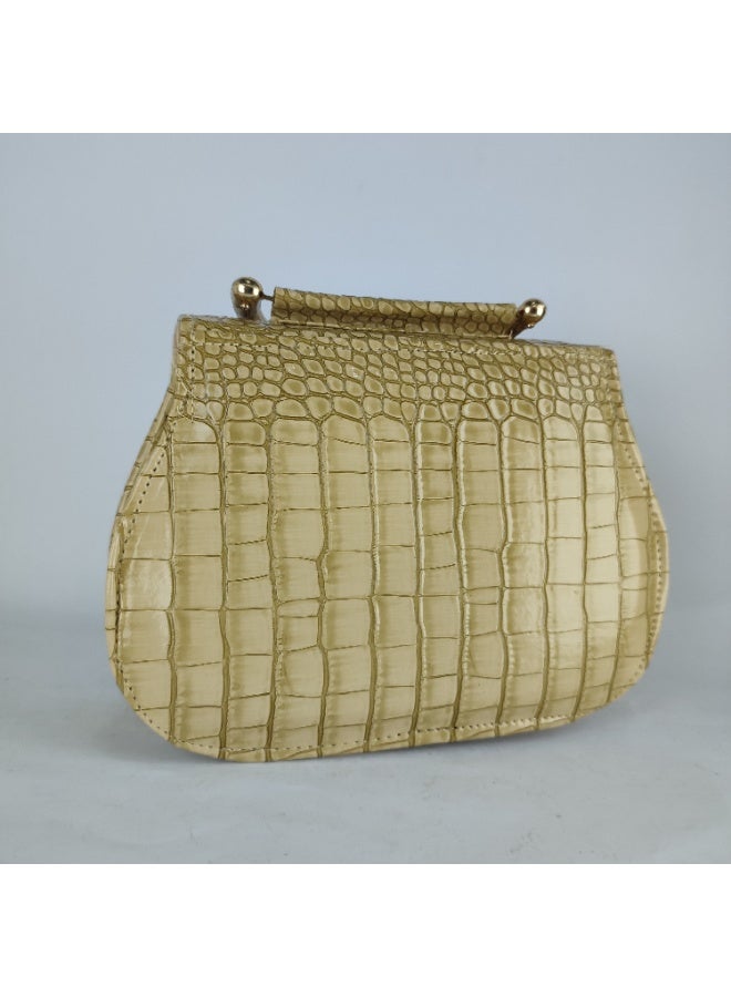 Women's handbag, beige leather, size 22 * ​​19 - Image 4