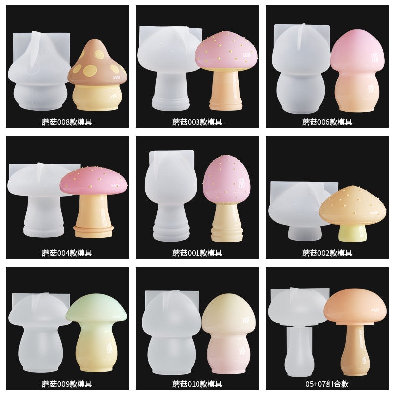 Yu Meiren Crystal Glue Drop Diy Silicone Mould Stereo Mushroom Ornaments Handmade Garden Art Grinding Tool - Image 4