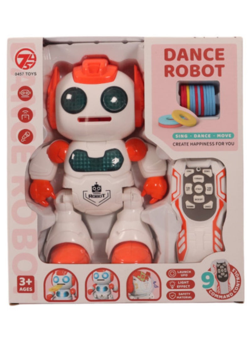 Remote Control Dancing Robot Toy for Kids – 9 Command Functions, Music, Lights & Movement, Rechargeable Smart Robot for Boys & Girls – Interactive Educational Toy  - Image 1