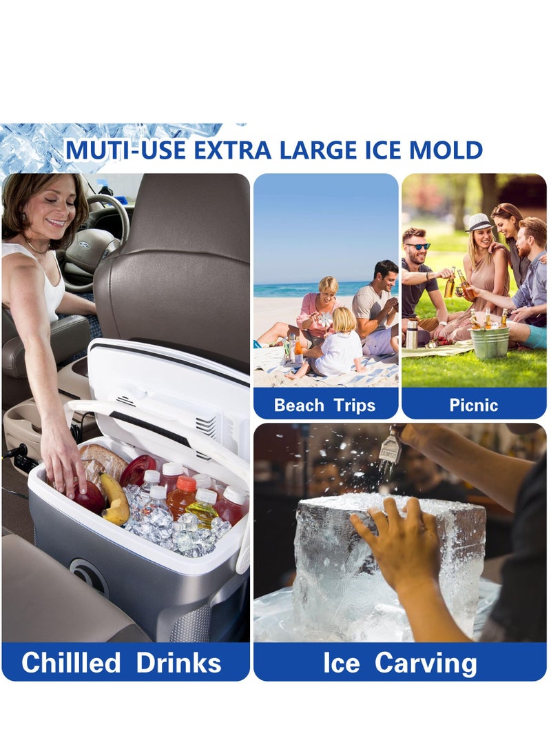 SYOSI - Extra Large Ice Block Mold, Ice Block Mold for Ice Bath, 8 LBS Reusable Silicone Extra Large Ice Cube Mold Accessory Ice Tray, Large Ice Mold for Cold Plunge or Coolers, Big Ice Tray - Image 1
