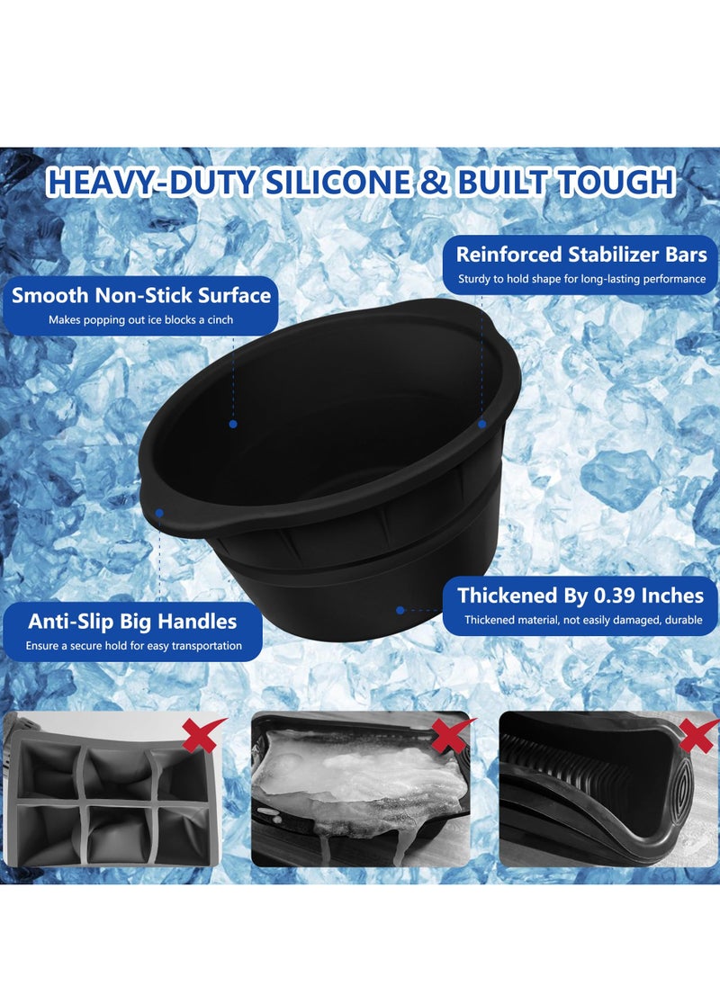 SYOSI - Extra Large Ice Block Mold, Ice Block Mold for Ice Bath, 8 LBS Reusable Silicone Extra Large Ice Cube Mold Accessory Ice Tray, Large Ice Mold for Cold Plunge or Coolers, Big Ice Tray - Image 1