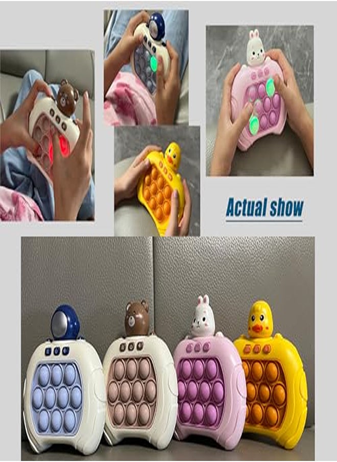 Generic Handheld Fast Push Bubble Game, Portable Fast Push Game Animal Version, Quick Push Game Fidget Toys for Kids Audlts (4Pcs)  - Image 1