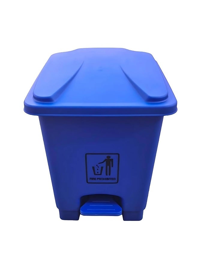 AKC 15L Pedal Trash Can - Durable Plastic Garbage Bin with Foot Pedal | Hands-Free Waste Disposal | Ideal for Bathroom, Kitchen, Office & Commercial Use (Blue, 15 Liters)  - Image 1
