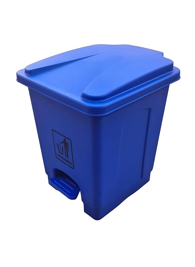 AKC 15L Pedal Trash Can - Durable Plastic Garbage Bin with Foot Pedal | Hands-Free Waste Disposal | Ideal for Bathroom, Kitchen, Office & Commercial Use (Blue, 15 Liters)  - Image 2