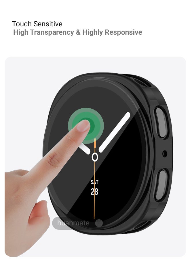 huanmate Samsung Galaxy Watch 8 44mm Smart Watch Case with Screen Protector – All-Round Protection, Crisp Display Clarity, Anti-Scratch & Smudge-Resistant, Durable Build, Easy Snap-On Design  - Image 4