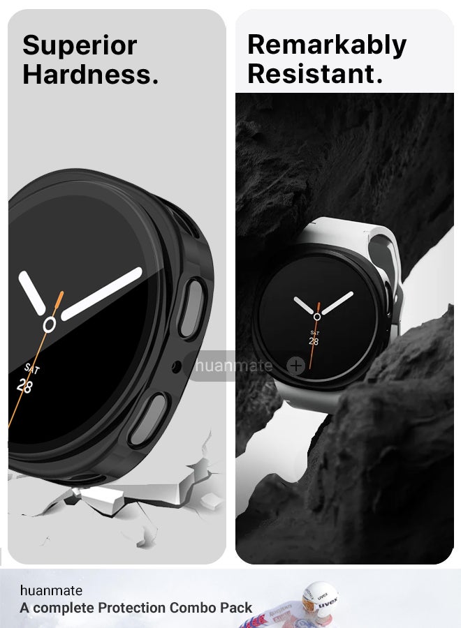 huanmate Samsung Galaxy Watch 8 44mm Smart Watch Case with Screen Protector – All-Round Protection, Crisp Display Clarity, Anti-Scratch & Smudge-Resistant, Durable Build, Easy Snap-On Design  - Image 5