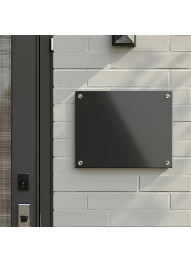 Horoof Home Horoof Home® Black Acrylic design with Standoffs – 42x59 cm, Durable & Sleek Business or Home Plaque  - Image 1