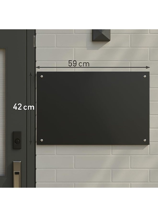 Horoof Home Horoof Home® Black Acrylic design with Standoffs – 42x59 cm, Durable & Sleek Business or Home Plaque  - Image 2