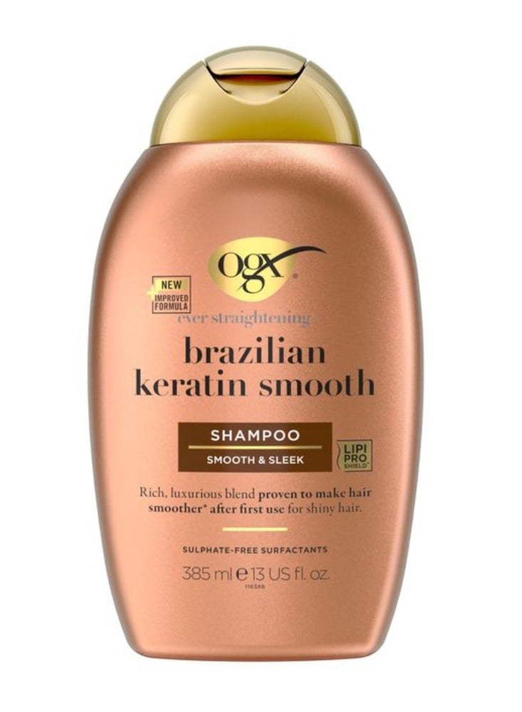 OGX, Shampoo, Ever Straightening+ Brazilian Keratin Smooth, 385ml