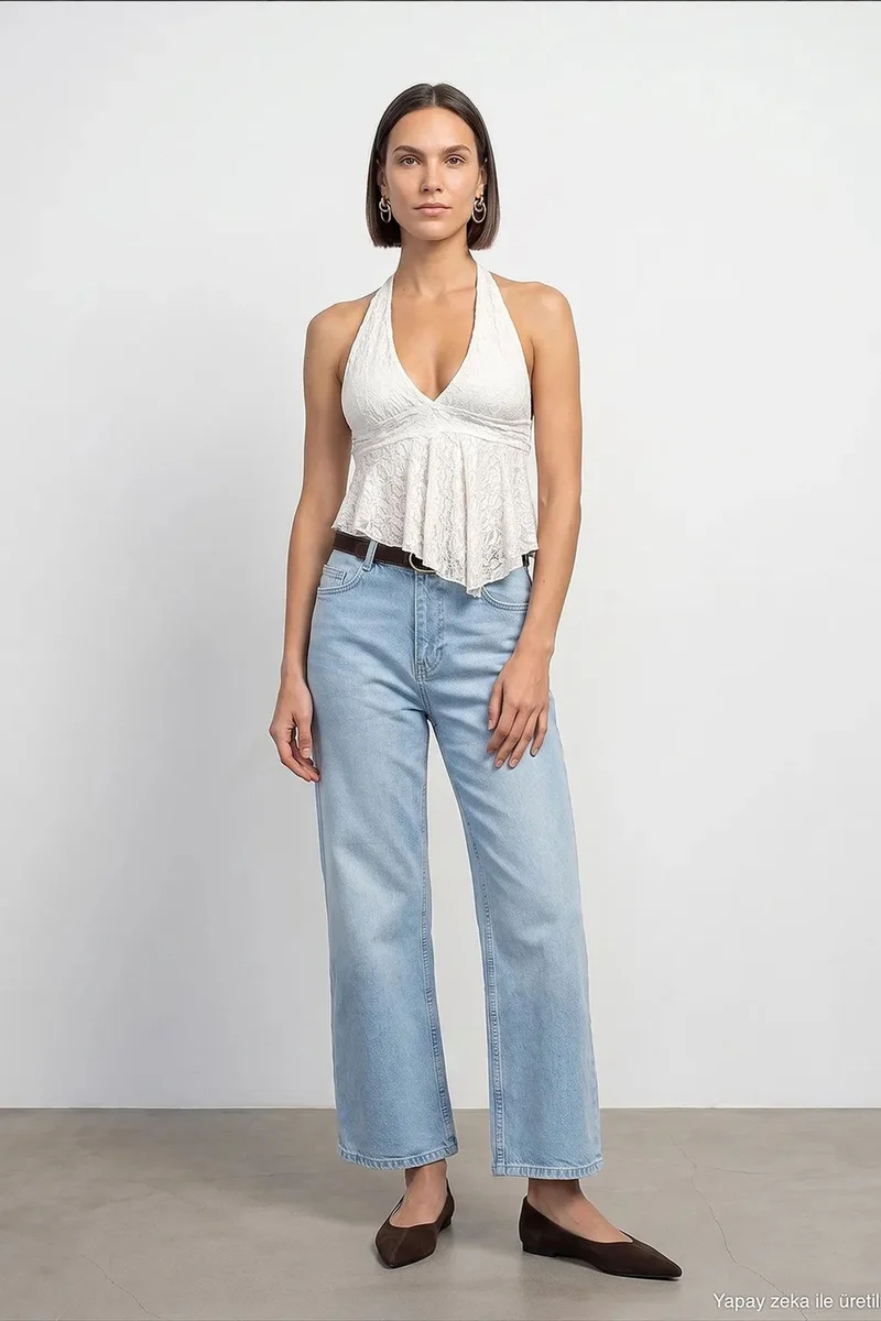 Dilvin Dusty White DILVIN Women’s Polyamide Elastane Blouse for Women | Best Price UAE