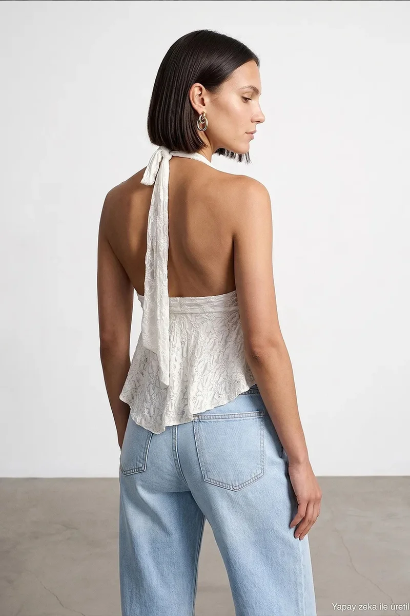 Dilvin Dusty White DILVIN Women’s Polyamide Elastane Blouse for Women | Best Price UAE