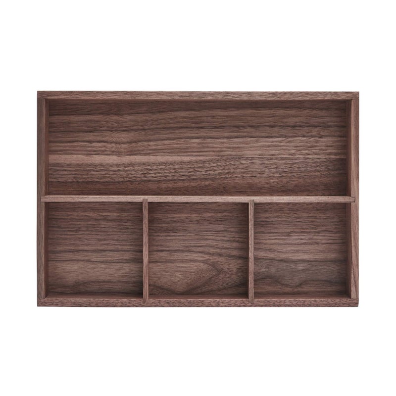 pandapark Wood Organizer Tray,Black Walnut,Desk & Drawer Storage Box (Walnut Master) - Image 3