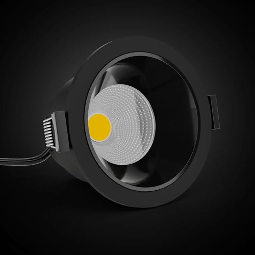Harold Electricals 7W Alpha Series Concealed COB Spotlight | Recessed Ceiling LED Light - Black Body(Black Reflector) Neutral White Light - Image 3