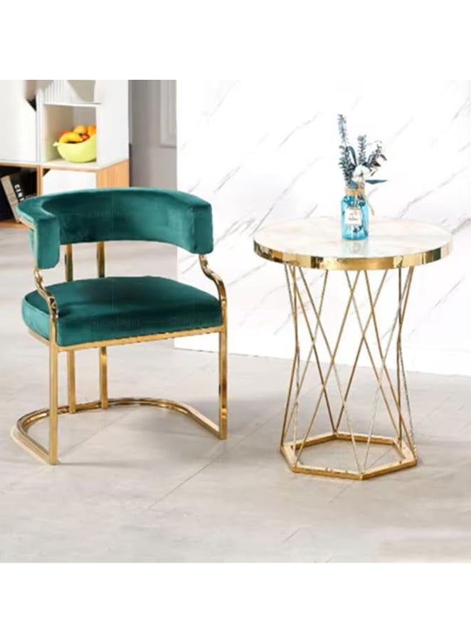 Poppins Home Poppins HOME Modern Dining Chair With Fabric Cushion - Elegant Seating For Casual Dining, Ideal For Luxury Hotels And Restaurants  - Image 1