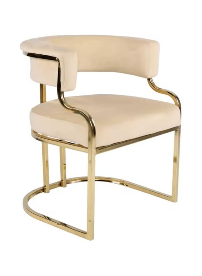 Poppins Home Poppins HOME Modern Dining Chair With Fabric Cushion - Elegant Seating For Casual Dining, Ideal For Luxury Hotels And Restaurants  - Image 2