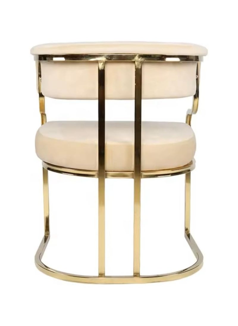 Poppins Home Poppins HOME Modern Dining Chair With Fabric Cushion - Elegant Seating For Casual Dining, Ideal For Luxury Hotels And Restaurants  - Image 4