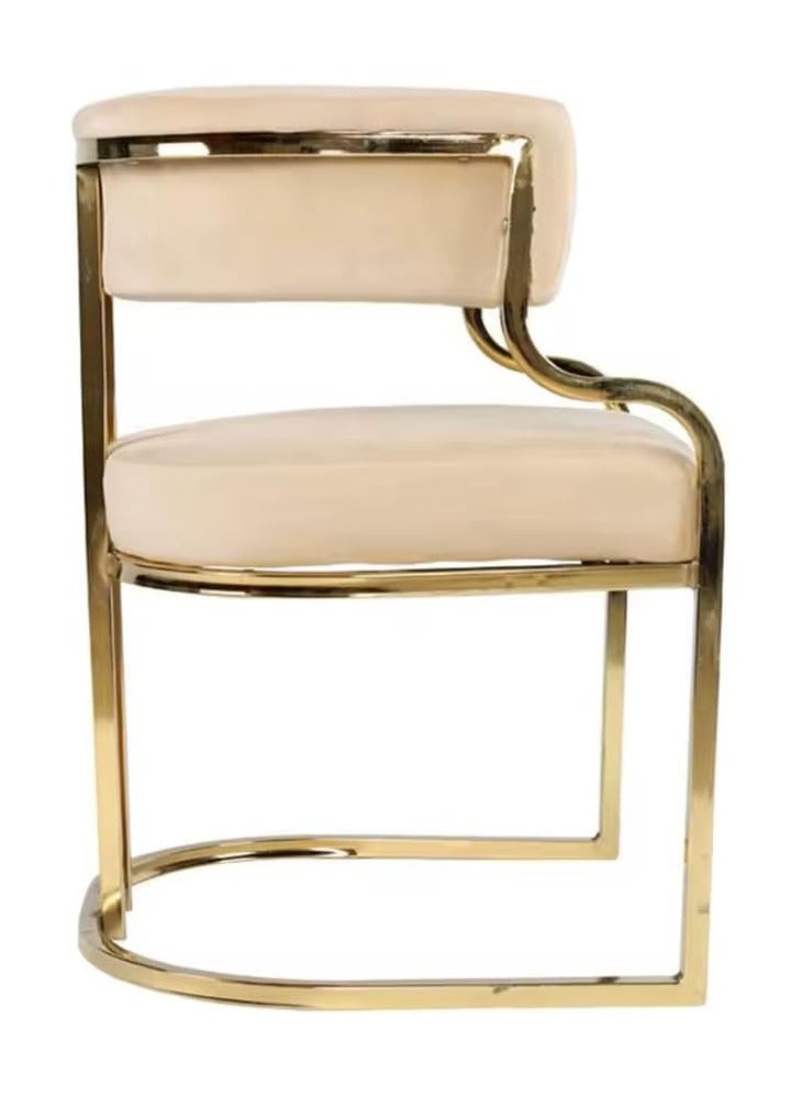 Poppins Home Poppins HOME Modern Dining Chair With Fabric Cushion - Elegant Seating For Casual Dining, Ideal For Luxury Hotels And Restaurants  - Image 3