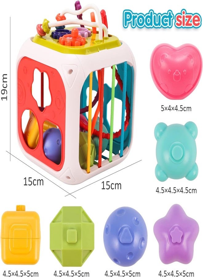 SHIPEASE Baby Sorter Toy 7-in-1 Baby Montessori Sensory Toy Colorful Activity Cube for Kids Boys Girls Educational Learning Games - Image 4