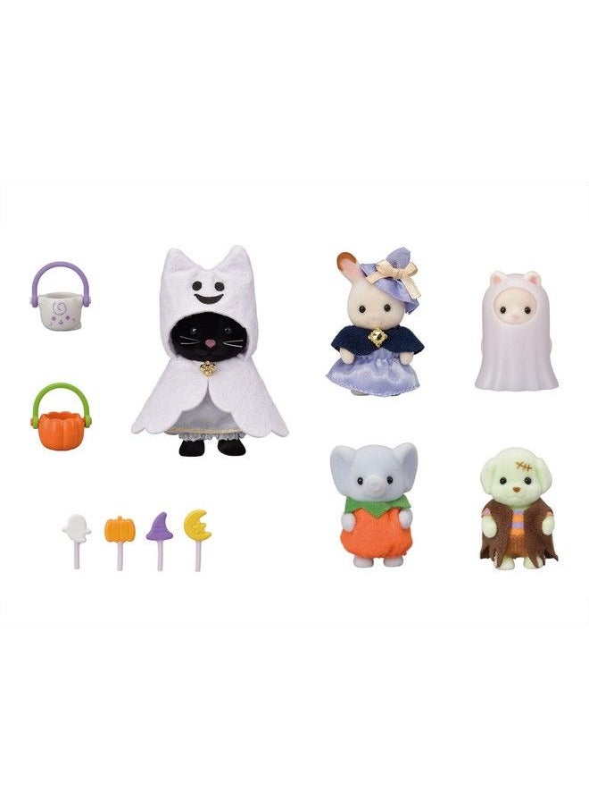 Calico Critters - Trick Or Treat Parade Limited Edition Seasonal Halloween Set With 5 Collectible Figures And Costume Accessories - Image 1