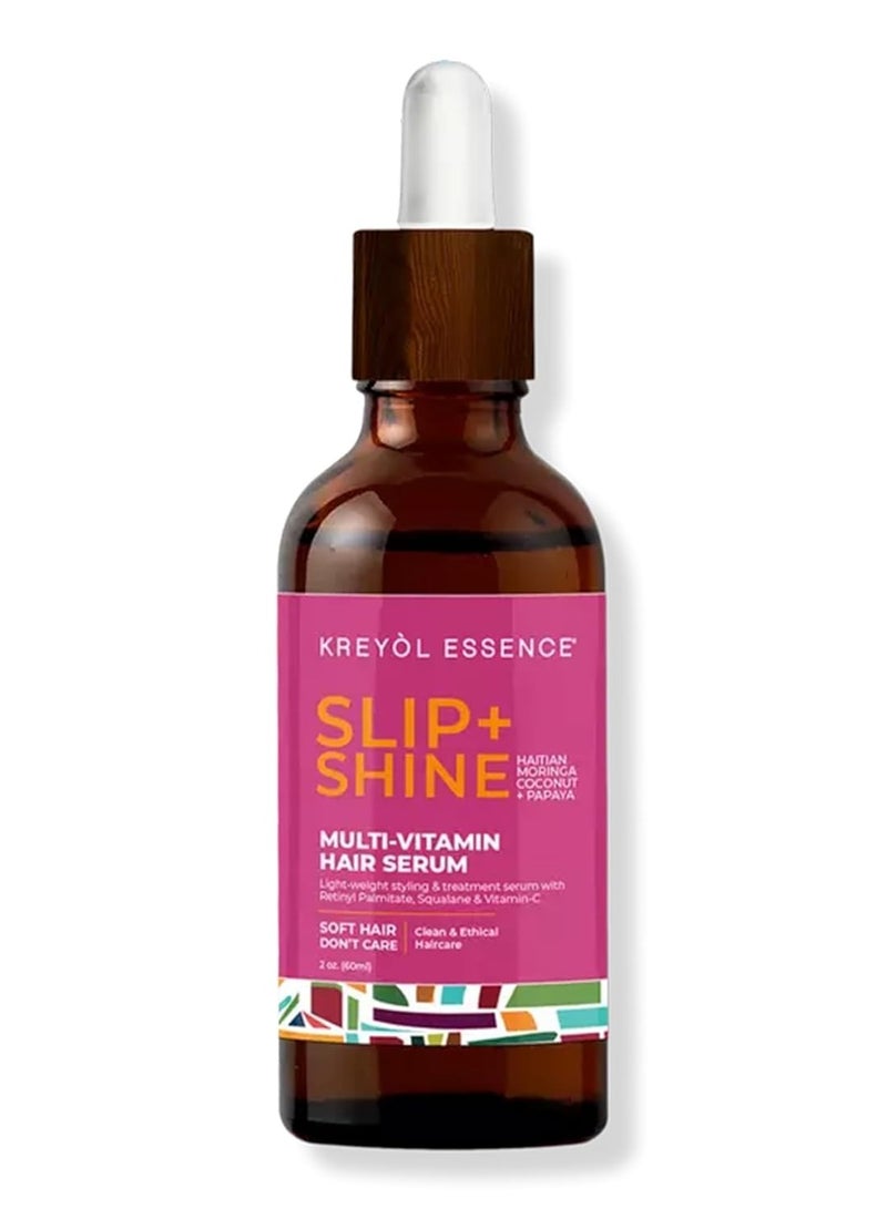 Kreyol Essence - 2 Oz Protect + Shine Hair Serum, Lightweight Moringa Oil Treatment, Multivitamin Hair Serum, Haitian Black Castor Oil, Grape Seed, Squalane and Argan Oil - Image 1