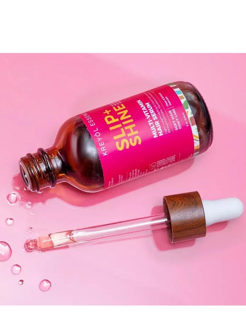 Kreyol Essence - 2 Oz Protect + Shine Hair Serum, Lightweight Moringa Oil Treatment, Multivitamin Hair Serum, Haitian Black Castor Oil, Grape Seed, Squalane and Argan Oil - Image 3