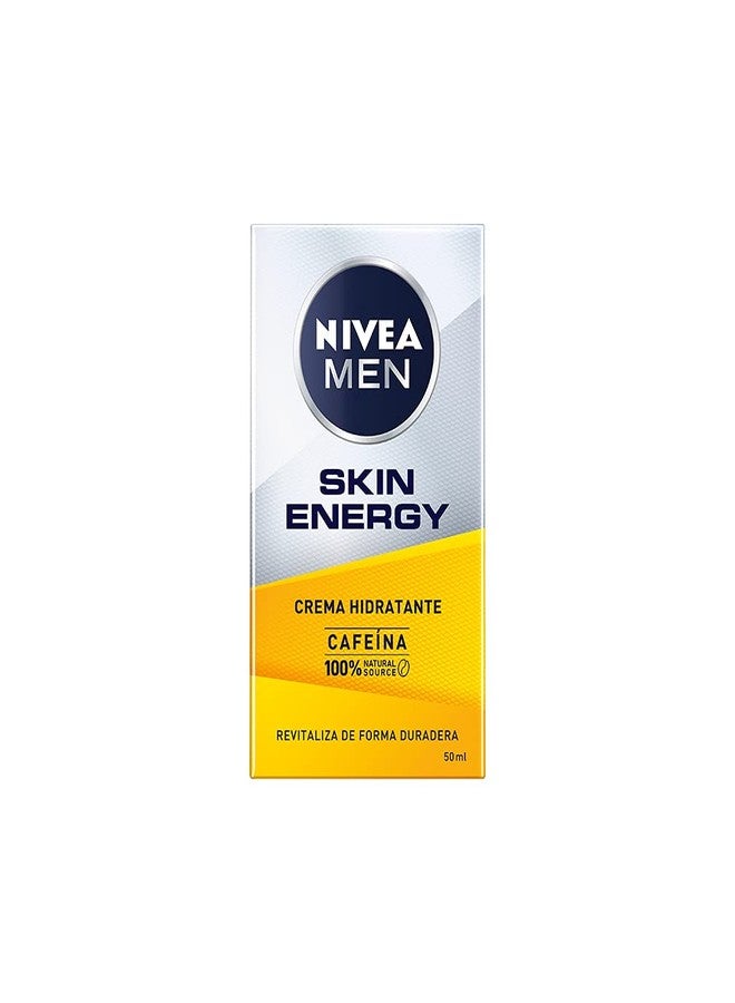 NIVEA MEN Skin Energy Face Cream with Caffeine and Guarana Extract, Lightweight Daily Cream for Men, Fast-Absorbing Everyday Face Care, Dermatologically Tested, 2 Pack, 50 ml Each (3.38 fl oz Total - Image 3