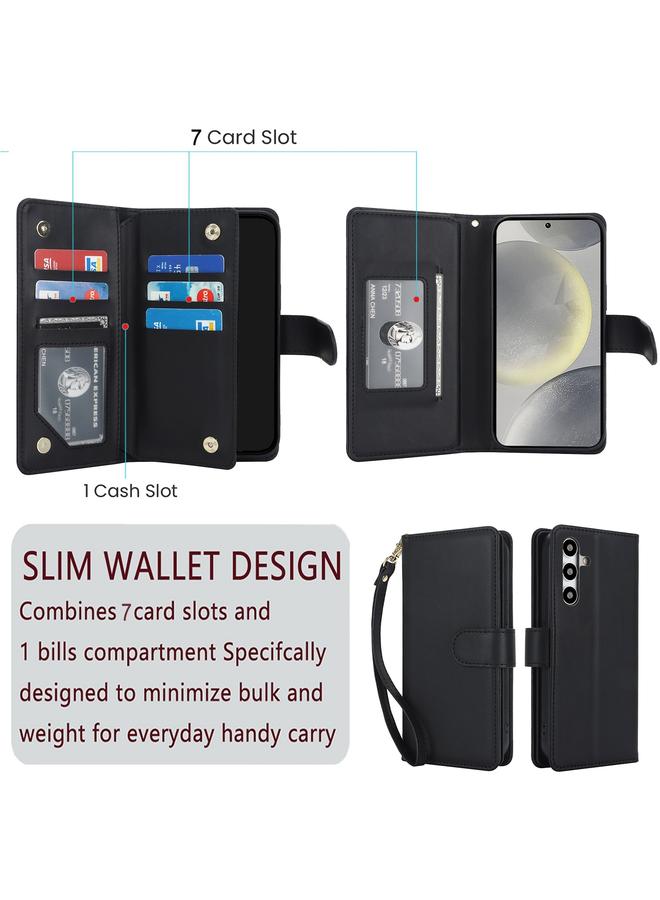 S-TOP Case For Samsung Galaxy S24 Ultra 5G Multi-Card Wallet RFID Leather Phone Case - Image 4