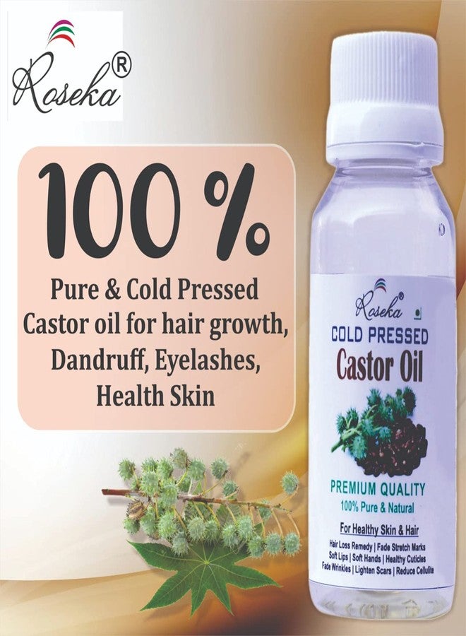 Roseka زيت الخروع العطري المعصور على البارد من روزيكا للشعر والبشرة الصحية، والحواجب والرموش، زيت طبيعي (50 مل، عبوة واحدة) - Image 3
